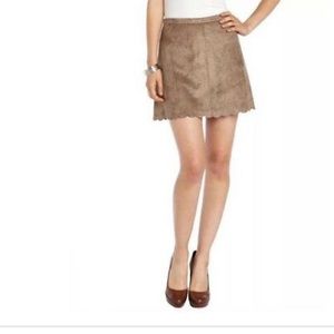 BCBG suede mini skirt. NWT